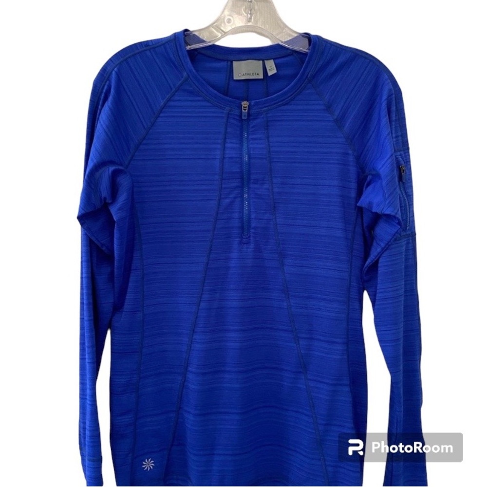 Athleta Cobalt Blue Half Zip Pullover Size Medium